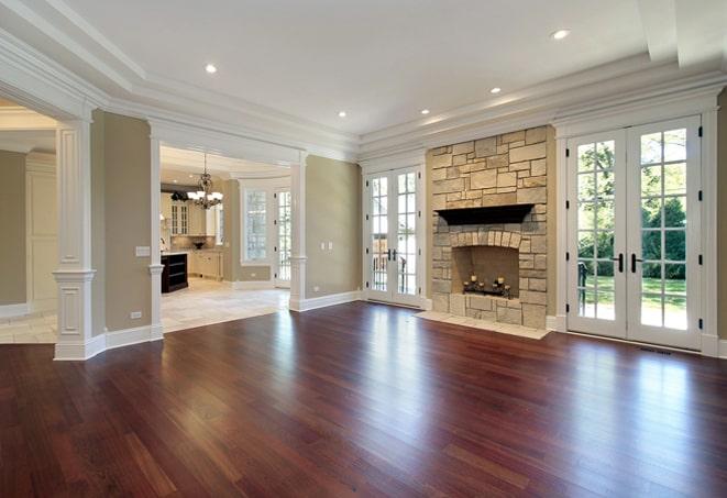 durable, engineered wood flooring in a busy family room